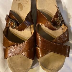 Copper Bronze 7 MLeather Women's Sandals